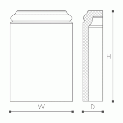Baza pilastra lub listwy drzwiowej NMC WB1